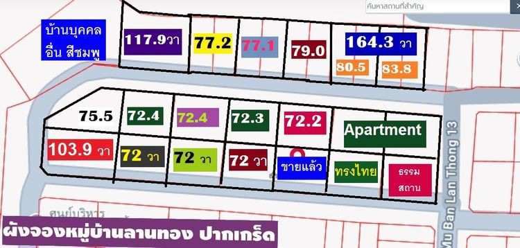 ขายที่ดินจัดสรรแปลงสวย ม.ลานทอง ปากเกร็ด กลับแจ้งวัฒนะนิดเดียว จะเข้าเมืองทองธานีก็นิดเดียวด้วยสุดๆ