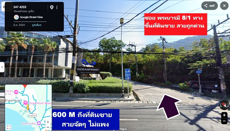 ขายที่ดิน 3-2-59.5 ไร่ RAI ซีวิว SEAVIEW เจ้าของตัดใจขาย ป่าตอง ภูเก็ตPhuket Patong เนินเขา