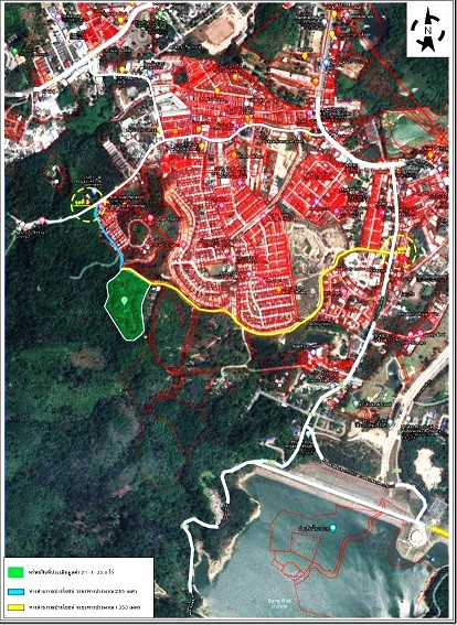 ขายที่ดินภูเก็ตทำเลเด็ดทำบ้านขายสบายๆ 21-1-35.7 ไร่ แปลงสวย กะทู้-ป่าตอง เส้นข้างหมู่บ้านเดอะแพลนท์