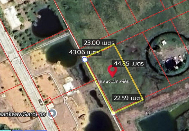 ขายที่ดินจัดสรร คลอง 13 ถนนเลียบคลอง 33 ตำบลศาลาครุ อำเภอหนองเสือ ปทุมธานี
