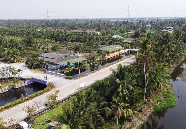 ขายที่ดิน 20 ไร่ ถนนบ้านแพ้ว ตำบลหลักสาม อำเภอบ้านแพ้ว สมุทรสาคร
