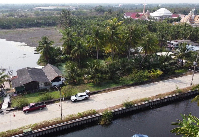 ขายที่ดิน 20 ไร่ ถนนบ้านแพ้ว ตำบลหลักสาม อำเภอบ้านแพ้ว สมุทรสาคร