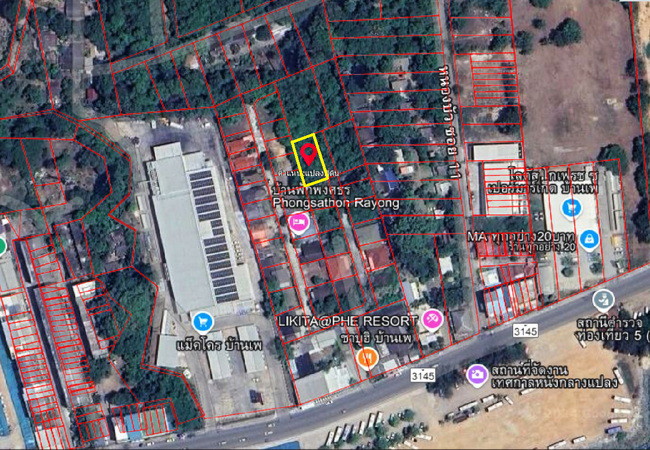 ขายที่ดิน 126.9 ตร.ว. ท่าเทียบเรือบ้านเพ ถนนสุขุมวิท ตำบลเพ อำเภอเมือง ระยอง