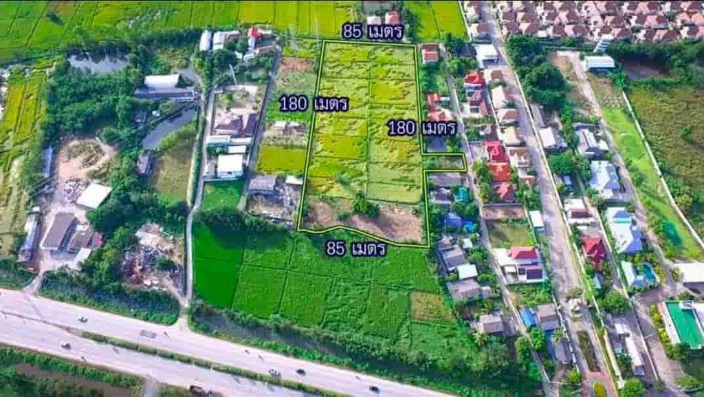 ถูกมาก!! ที่ดิน 9-1-48 ไร่ อ.สันกำแพง เชียงใหม่ ใกล้สี่แยกตลาดเจริญเจริญ 1.5 กม. ใกล้บิ๊กซี เพียง 7,