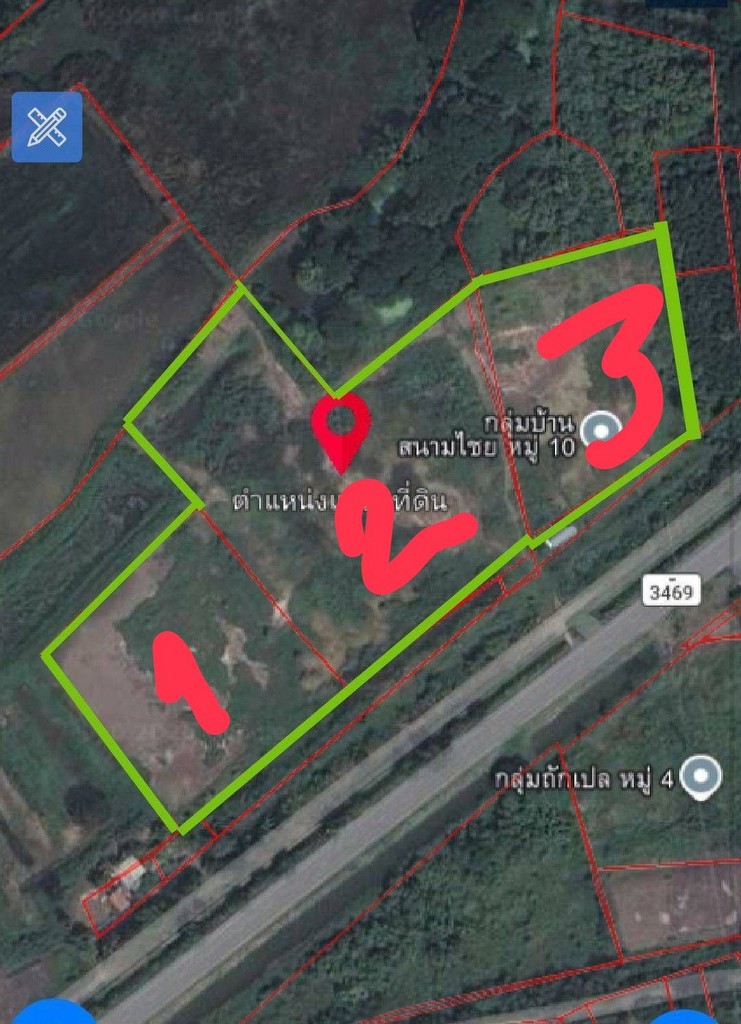 ขายที่ดิน 12 ไร่ 50 ตร.ว. ต.บ้านป้อม โฉนดครุฑแดง ขายเท่าราคาประเมิน